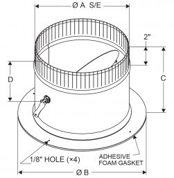 A4 - ECCO-Seal - Flat with Damper 4-12 drawing