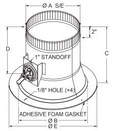 A4 - ECCO-Seal - Conical with Standoff Damper drawing