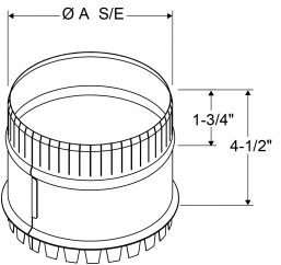 A4 - Tap-In Collars Small End (Starting Collars) drawing