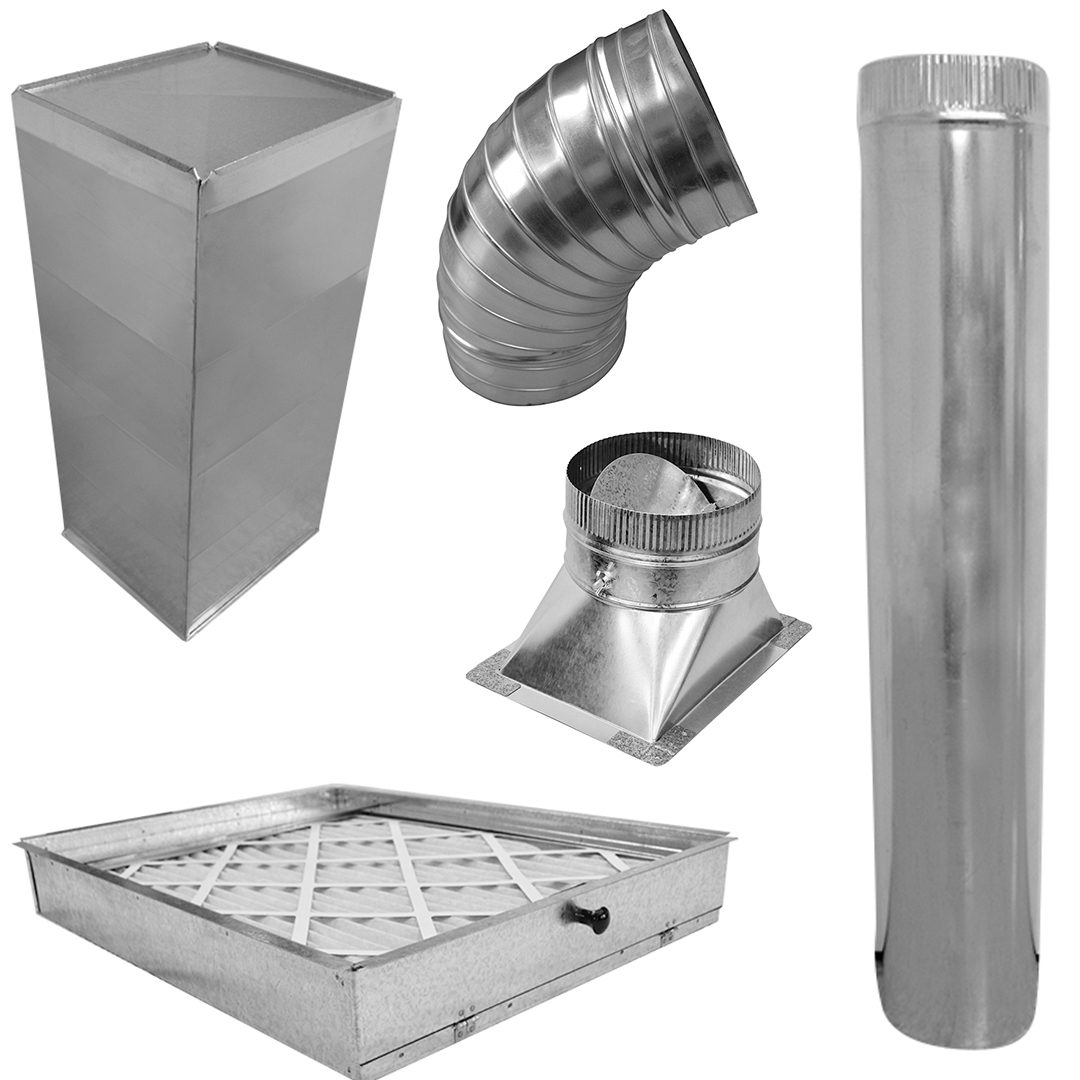 Galvanized Duct, Pipe, Fittings And Elbows Image